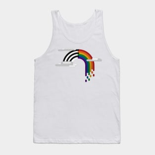 LGBT Ally Pride Flag Minimalist Drip Rainbow Design Tank Top